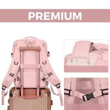 Executive Travel Backpack Large Notebook Women Men - Rosa Pálido - Ver 7
