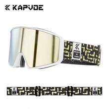 Kapvoe Anti-Fog Ski Goggles Snowboarding Snow Skiing Mask For Men Women Lens Kit UV400 Protection Snowmobile Glasses Motorcycle