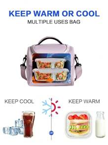 1 szt. 6,5 l/8 l torba na lunch dla kobiet i mężczyzn, studentów, sztruksowa torba na lunch, szczelna, izolowana, miękka, duża torba chłodząca na lunch - wielokrotnego użytku pudełko na lunch do biura, pracy, szkoły, pikniku, plaży, torby szkolne, torby do przechowywania dla nauczycieli, zewnętrzny pakiet chłodzący, zewnętrzny pakiet termiczny, torby do klasy, torby do organizacji w klasie