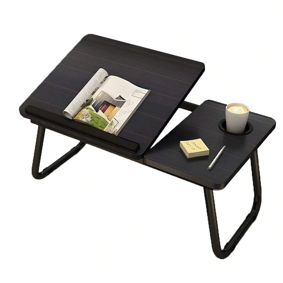 Laptop Desk For Bed Or Couch, Lap Desk, Woking In Bed Desk, Home Office Desks, Breakfast Tray, Desk With Cup Holder, Watching Movies In Bed, Laptop Stand For Bed (Black) - Black - View 1