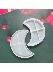 1pc Moon-Shaped Ice Cream Mold Chocolate Cookie Mold Cake Mold Ice Cream Candy Silicone Mold - Multicolor - View 5