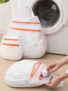 Bolsas de almacenamiento de gran capacidad, bolsa de lavandería de doble capa con cremallera para ropa interior, organizador de armario multifuncional