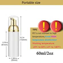 1/12pcs 2oz Foam Soap Bottle Empty Travel Foaming Dispenser For Hand Soap,Lash Shampoo,Body Wash Home Bathroom Decor Fall Decor Back To School