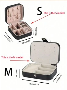 1pc Jewelry Box With 2 Layers, Large Capacity Jewelry Storage Box, Jewelry Display Tray For Necklace, Earrings, Rings, White Simple Compartment Jewelry Showcase, Dust-Proof And Anti-Oxidation, Minimalist Portable Jewelry Case, Travel Jewelry Organizer, Small Earring Ring Jewelry Box, Suitable For Earrings, Necklaces, Rings, Compact, Spacious, With Clasp, Lipstick, Watch, Women Gift, Girlfriend Gift, Christmas Gift, Halloween Gift, New Year Gift