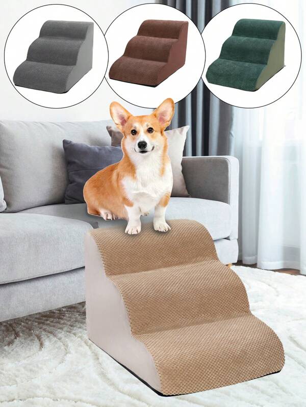Escadas antiderrapantes para animais de estimação, adequadas para cama e sofá, design de fundo antiderrapante para cães pequenos, cães idosos e animais de estimação feridos. Degraus de espuma de alta densidade para animais de estimação adequados para cães e gatos pequenos, podem ser usados o ano todo