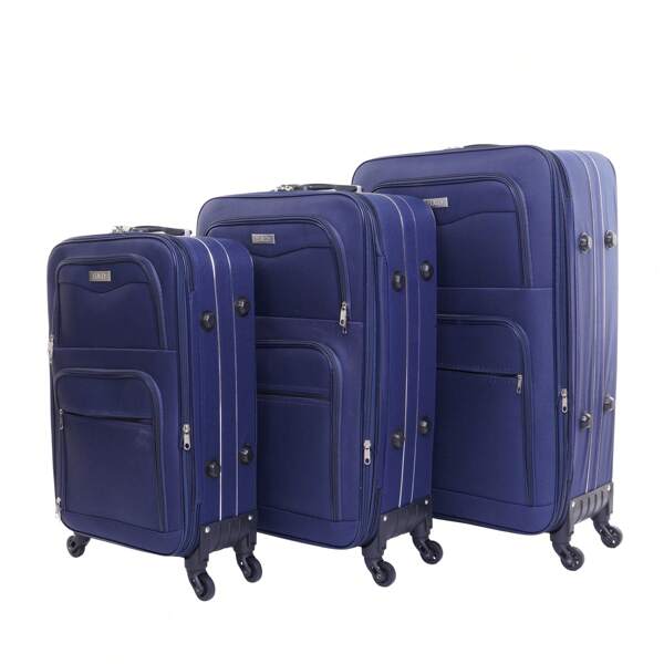 Valigia da imbarco multicolore da uomo e da donna in tessuto spinner 1SET (20 pollici + 24 pollici + 28 pollici)