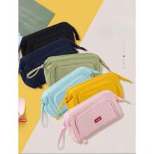 Pencil Case Ballpoint Pen Stationery Large Capacity Portable Storage Bag 901 - 藏蓝色 - 查看 9
