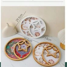 星月木托盘装饰，挂壁艺术，工艺品，礼品，适用于厨房，客厅，卧室，创意设计，高美感