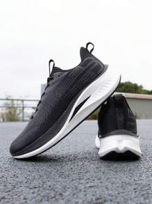 baasploa Hardloopschoenen voor heren Professionele lichtgewicht hardloopschoenen Carbon Plate Anti-Shock Wear Outdoor hardloopschoenen voor heren Mesh Trainingsschoenen voor heren