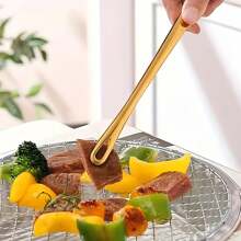 1 Piece / 2 Pieces / 4 Pieces Stainless Steel Barbecue Tongs (Gold / Silver) Optional, Kitchen Tongs, Food Tongs, Bread Tongs, Steak Tongs, Korean Barbecue Tongs, Long Handle Non-Slip Barbecue Tongs, Corrosion-Resistant And Non-Deformable