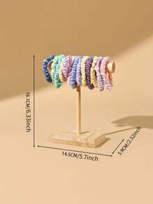 1pc Solid Wood Bracelet Display Rack, Headband, Hair Loop Accessories, Hanging Rack, Bracelet Display Props, Live Streaming Stall Rack, Multiple Models To Choose From Gifts For Women Back To School - Wood Color - View 13