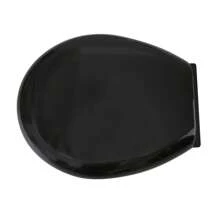 Black Round Toilet Seat Slow-Close No Slam Non Slip Seat Bumpers Easy Clean Bathroom Decor Summer - 1 - View 7