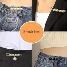 65/60pcs Geometric Pattern Casual Elegant Zinc Alloy Socks Accessories Set Including Brooch, Pendant, Safety Pins, Scarf Clips, Faux Pearl Brooches, Suitable For Sweaters, Dresses, All Year Round Valentines