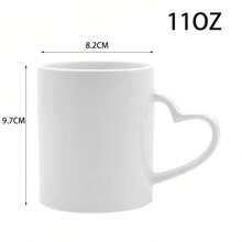 Personalized Picture Coffee Mug, Custom Photo Name Text Gifts For Men Women, Customized Ceramic Heart-Shaped Cup For Birthday Christmas Mother's Day Father's Day