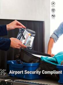 3pcs/1pc Clear Travel Toiletry Bag, Airport Security Liquids Bags, Travel Accessories Makeup Bags, Waterproof Wash Bags, Holiday Essentials For Men Women School Supplies Travel Essentials Pouch Make Up Bag Cosmetic Bag Makeup Pouch Beauty Travel Must Haves Beach Vacation Summer School Accessories Back To School Stuff Back To School Supplies