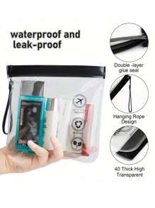 3pcs/1pc Clear Travel Toiletry Bag, Airport Security Liquids Bags, Travel Accessories Makeup Bags, Waterproof Wash Bags, Holiday Essentials For Men Women School Supplies Travel Essentials Pouch Make Up Bag Cosmetic Bag Makeup Pouch Beauty Travel Must Haves Beach Vacation Summer School Accessories Back To School Stuff Back To School Supplies