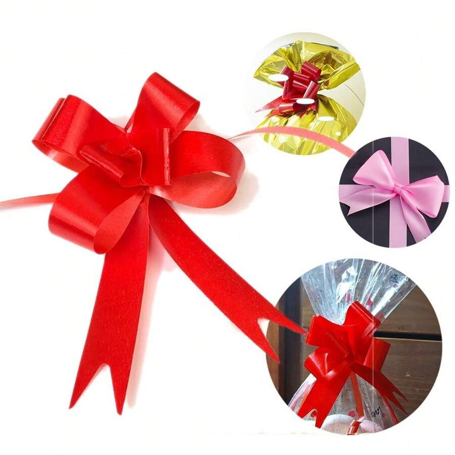 Easy Flat Bow Gift 50cm Large 10 Units Different Colors - 鏽棕色 - 查看 1