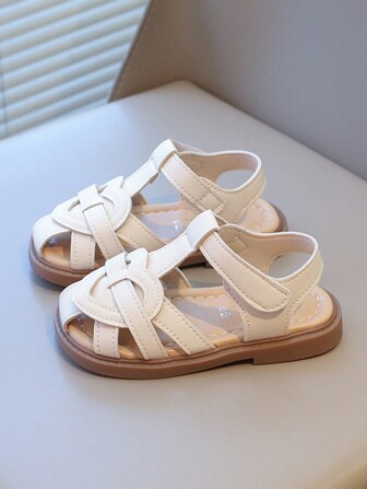 舒适头带防撞凉鞋，适合女婴和女孩，简约心形设计，夏季