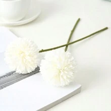 5/1pc Kunstmatige Bal, Chrysant, Geborduurde Bal, Bruiloftsdecoratie, Vaas voor Thuis, Decoratie, Eetkamer, Woonkamer, Slaapkamer, Bloemstuk op het Nachtkastje, Bruid Houdt Bloem, Pols Bloem, Borst Bloem Materiaal,