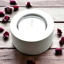 Molde de Silicone Redondo com 6 Cavidades para Fogão, Molde de Resina para Fundição de Joias DIY, Molde de Silicone para Artesanato de Porta-copos de Concreto Handmade, Plantio de Suculentas, Suprimentos de Arte para Decoração de Casa