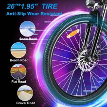 ZNH Electric Bike For Adults With Peak 750W Brushless Motor, 80Miles 25MPH Commuting Electric Mountain Bike With 624Wh Removable Battery, 7-Speed, 26" Tires - Black - View 7