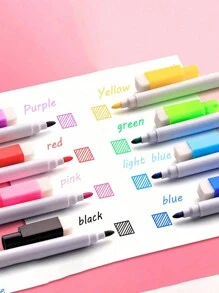 24 支装沙特彩色非磁性可擦记号笔彩色白板笔教师用绘图笔书写返校 - 彩色 - 查看 4