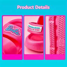 Miniso 芭比卡哇伊拖鞋动漫卡通夏季外穿厚底沙滩凉鞋防滑女士可爱沐浴鞋