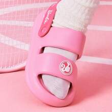 Miniso 芭比卡哇伊拖鞋动漫卡通夏季外穿厚底沙滩凉鞋防滑女士可爱沐浴鞋