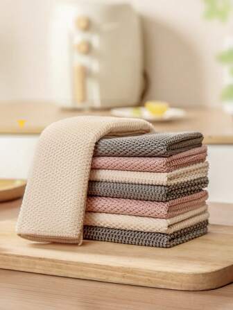 Microfiber Cleaning Cloths, Corn Kernels Design, New Strong Degreasing, Multi-Color, Wet & Dry Use, Quick Drying Kitchen Towels, Home Cleaning Rags