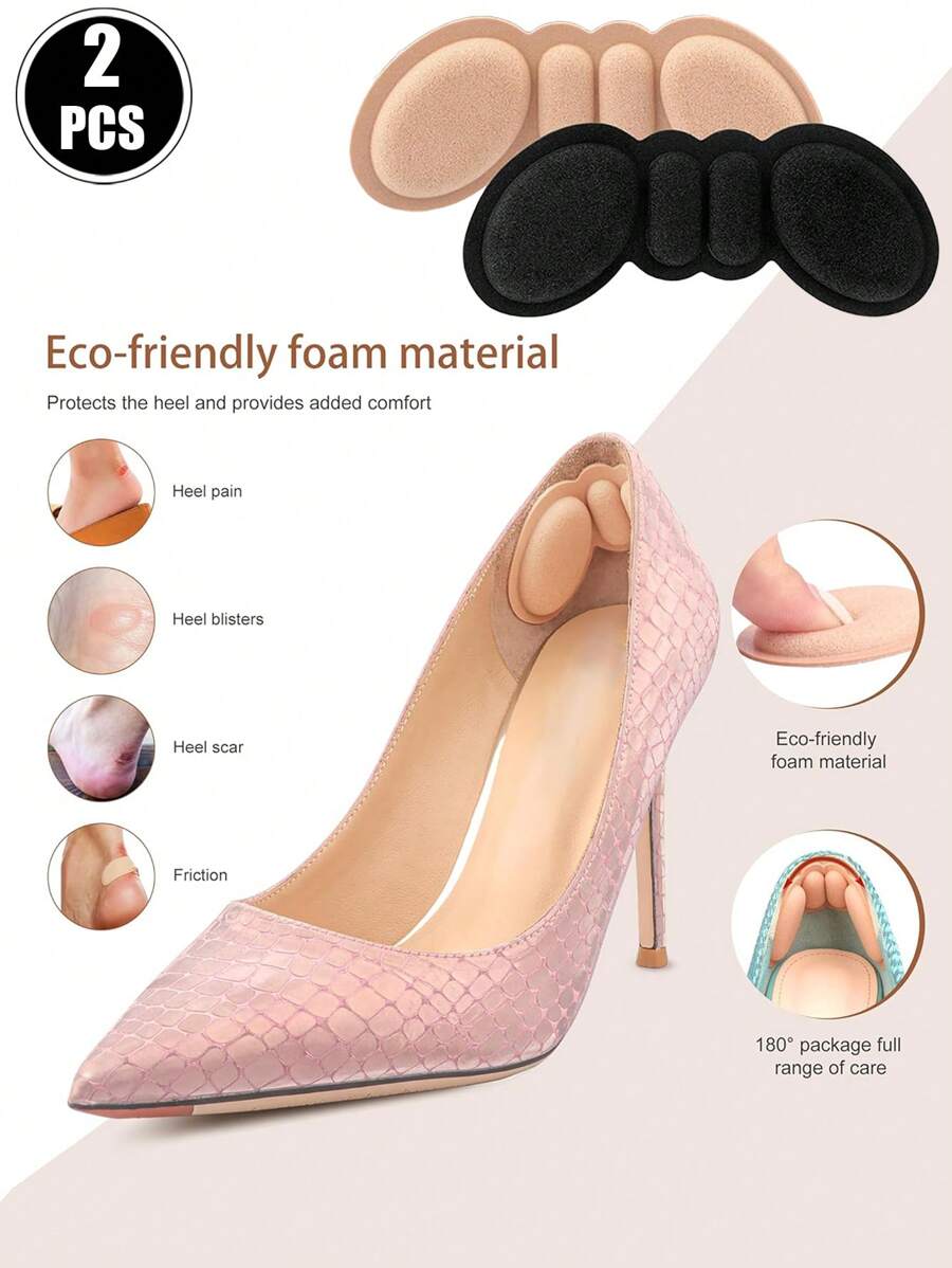 鞋跟防滑垫，防滑，防摩擦，可调节高跟鞋鞋垫，适合小号/大号鞋子，秋季 - 彩色 - 查看 1