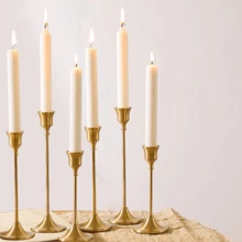 12pcs/6pcs Metal Bell Candle Holder, Halloween Tabletop Decor, Candlelight Dinner Photo Prop, Wedding Anniversary Ceremony Decoration, Home Hotel Ornaments, Birthday Gift, Suitable For Centerpiece, Wedding, Dining, Party (Candles Not Included)
