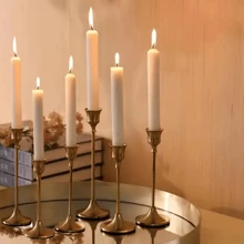 12pcs/6pcs Metal Bell Candle Holder, Halloween Tabletop Decor, Candlelight Dinner Photo Prop, Wedding Anniversary Ceremony Decoration, Home Hotel Ornaments, Birthday Gift, Suitable For Centerpiece, Wedding, Dining, Party (Candles Not Included)
