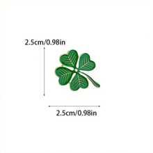 1pc Fashionable Green Classic Four-Leaf Clover Brooch, Perfect Gift For Friends, Suitable For Wearing On St. Patrick's Day Valentines