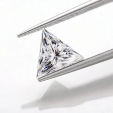 1pc Blue Isosceles Triangle Moissanite VVS1 Synthetic Moissanite Jewelry & Nail Art - Super White D Color - View 2