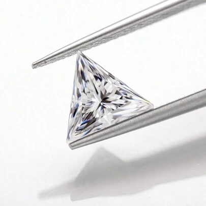 1 pieza Triángulo isósceles azul Moissanita VVS1 Joyería y arte de uñas sintético de Moissanita