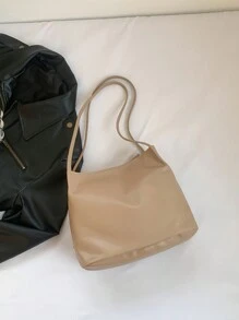 女士新款时尚水桶手提包，带蝴蝶结装饰，春夏季休闲单肩手提包，手提包，纯色，送给她的完美情人节礼物