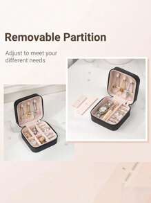 Portagioie portatile, piccolo portagioie, organizer per gioielli semplice per donna, organizer da viaggio, elegante mini scatola contenitore, custodia con cerniera per orecchini da viaggio, accessori da viaggio estivi, vacanza, accessori per il bagno di casa, organizer per il trucco per le vacanze, accessori per il bagno, per il ritorno a scuola