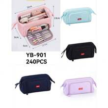 Pencil Case Ballpoint Pen Stationery Large Capacity Portable Storage Bag 901 - 羅莎 - 查看 2