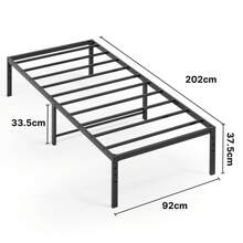 Asofer 90 * 200 cm Metallbettrahmen - einfacher und stimmungsvoller Metallplattformbettrahmen, Stauraum unter dem Bett, Hochleistungsrahmenbett, stabiler Bettrahmen, Ideen zum Valentinstag