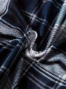 3-częściowe spodnie piżamowe w kratę dla mężczyzn – wykonane z mieszanki poliestru i spandexu, wygodnej i elastycznej dzianiny, z kieszeniami, klasyczny styl, odpowiednie na każdą porę roku, różnorodne wzory w kratę, ubrania na jesień