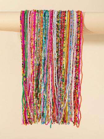 Assorted Packs Of Elastic Rice Bead Bohemian Waist Chain/Bracelet/Anklet, Fashion Jewelry Gifts