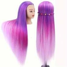 Cabeza de maniquí para prácticas de cosmetología, muñeca para entrenamiento de peinados, trenzados y peluquería