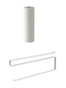 2pcs Wall-Mounted Kitchen Roll Holder & Rag Dispenser, Adhesive-Free Installation, Storage Rack For Film, Paper Towel, Wipes - Random Color - View 6