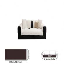 1pc Cream-Colored Plush Sofa Cover, Non-Slip Sofa Pad For Home Use In Autumn/Winter, Pet-Friendly Sofa Protector, Suitable For Bedroom, Living Room, Office, Home Decor