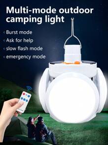 Pendellampa för solkulor i ett stycke med krok Mobil solcellscampinglampa - multifunktionell USB uppladdningsbar LED-lampa Trefunktionsljusläge Mänsklig rörelsesensor med hopfällbar design för tält, bil, hem och kontor - idealisk för nödsituationer med strömavbrott (fjärrkontroll/icke- Fjärrkontrollmodell)