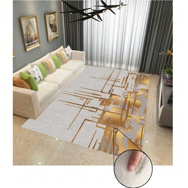 1pc Modern Light Luxury Anti-Slip Rug For Living Room, Comfortable And Soft, Suitable For Bedroom Living Room Study Bathroom And Entrance Floor Mats. It's Easy To Clean And Machine Washable Household Carpet For Room Decoration