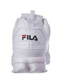 FILA Men's Disruptor II Premium Shoes, White/Navy/Red