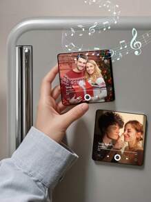 1 pieza de Imán personalizado para refrigerador con álbum de música a medida, imán de refrigerador personalizable con foto, canción y portada de álbum, el imán del refrigerador puede reproducir canciones, regalo personalizado, regalo personalizado, decoración del hogar Regalos de cumpleaños, Graduación, Multifuncional, Ornamental, Reutilizable, Exquisito, Elegante, De alta calidad, Colorido, Moderno, Personalizado, Único, Regalos ideales para él, Regalos ideales para ella, Novio, Papá, Novia, Mamá, Familia, Amigos, Sala de té, Hogar, Jardín, Oficina, Para aniversarios, Para el Día de San Valentín, Para el Día de la Madre, Para cumpleaños, Para el Día del Padre, Para graduación, Para bodas, Para inauguración de casa