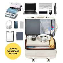 Executive Travel Backpack Large Notebook Women Men - Beis - Ver 2