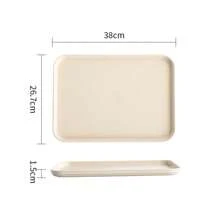 1pc Rectangular Tray, Plastic Serving Plate/Platter For Restaurant, Kindergarten, Home Use, Cup/Tea Tray, Catering, Barbecue, Kitchen Supplies, Available In Small/Medium/Large Size - Multicolor - View 25